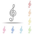 music script icon. Elements of Web in multi colored icons. Simple icon for websites, web design, mobile app, info graphics Royalty Free Stock Photo