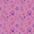 Music seamless pattern Royalty Free Stock Photo