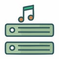 Music Server Icon for Streaming and Data Hosting Royalty Free Stock Photo