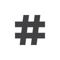 Music sharp sign, hashtag icon , solid logo illustration,