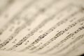 Close up of a music sheet Royalty Free Stock Photo
