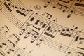 Music Sheet Close Up Royalty Free Stock Photo