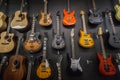 Music Shop Guitars Royalty Free Stock Photo