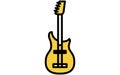 Music, simple bass icon (bassist