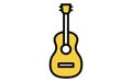 Music, simple guitar icon (guitarist