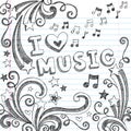 Music Sketchy Notebook Doodles Vector Illustration