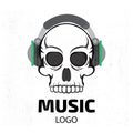 Music skull logo