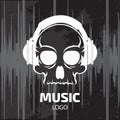 Music skull logo