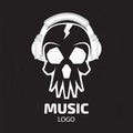 Music skull logo