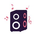 music sound flat design style