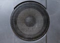 Music and sound. Front view of a sound system speaker Royalty Free Stock Photo