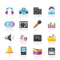 Music and sound Icons Royalty Free Stock Photo