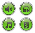 Music sound icons Royalty Free Stock Photo