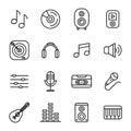 Music And Sound Icons Royalty Free Stock Photo