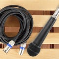 Music and sound - XLR microphone cable pro and black microphone