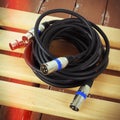 Music and sound - XLR microphone cable pro Royalty Free Stock Photo