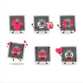 Music speaker cartoon character with love cute emoticon