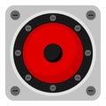Music Speaker Flat Icon Isolated on White Royalty Free Stock Photo