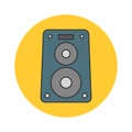 Music speaker flat line icon Royalty Free Stock Photo