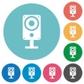 Music speaker flat round icons Royalty Free Stock Photo
