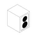 Music speaker icon, isometric 3d style Royalty Free Stock Photo