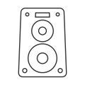 Music speaker thin line icon