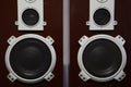Music speakers, vintage speakers. Royalty Free Stock Photo
