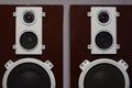 Music speakers, vintage speakers. Royalty Free Stock Photo