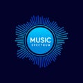 blue music spectrum logo minimalist