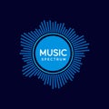 blue music spectrum logo minimalist