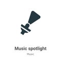 Music spotlight vector icon on white background. Flat vector music spotlight icon symbol sign from modern music collection for Royalty Free Stock Photo