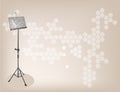 A Music stand on Dark Brown Background Royalty Free Stock Photo
