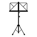 Music stand Easel tripod icon black color vector illustration flat style image Royalty Free Stock Photo