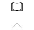 Music stand icon illustrated in vector on white background Royalty Free Stock Photo