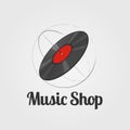 Music store vector logo