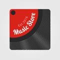 Music store vector logo