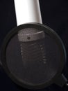 Music: Studio Mic with Pop Screen Royalty Free Stock Photo