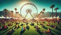 Music summer festival Coachella background Royalty Free Stock Photo