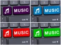 Music symbol on computer keypad