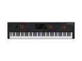 Music Synthesizer keyboard isolated on white background. Piano musical instruments. Electronic machine DJ equipment