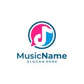 Music Talk Logo Vector Icon Illustration. Chat Music logo design template Royalty Free Stock Photo