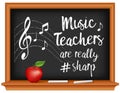 Music Teachers are # Sharp Chalkboard, Apple