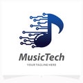 Music Tech Logo Design Template