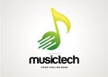 Music Tech Logo Template Design Vector
