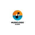 Music theme logo, music logo with circular musical notes
