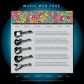 Music themed web page