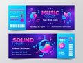 Music tickets in gradient style Royalty Free Stock Photo