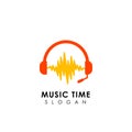 music time logo design. sound wave logo design. music logo icon design