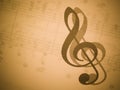 Music and treble clef