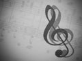 Music and treble clef